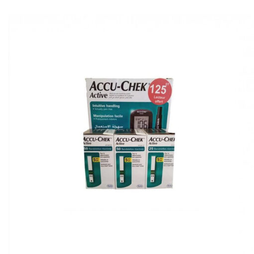 ACCU-CHEK Active Pack: 1 appareil + 125 bandelettes + 1 softclix