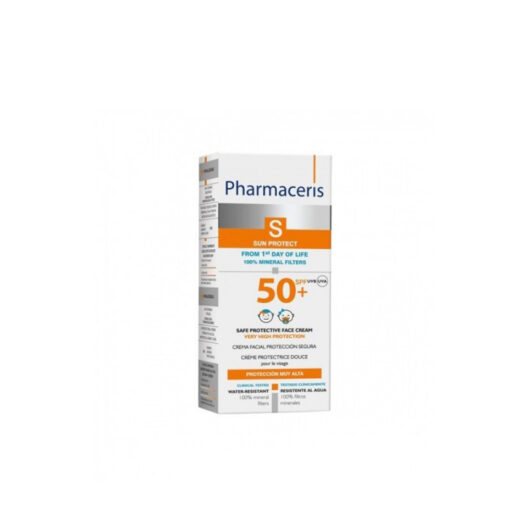 PHARMACERIS S Protection Solaire Bébés-Enfants-Adultes SPF50+ 50ML ECRAN MINERAL