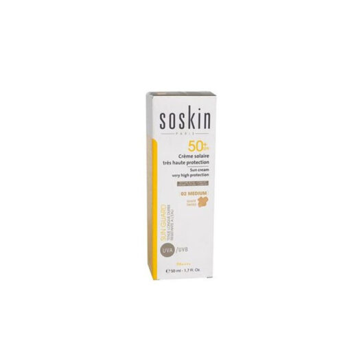 SOSKIN 02 CREME SOLAIRE TEINTEE MEDIUM SPF50+, 50 ml