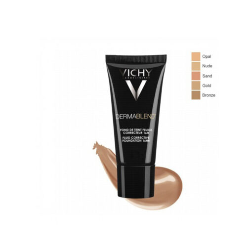 VICHY Dermablend Fond de Teint fluide correcteur 16h Teinte 35 Sand, 30ml