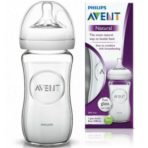 AVENT BIBERON NATURAL EN VERRE REF SCF053/17 240ML