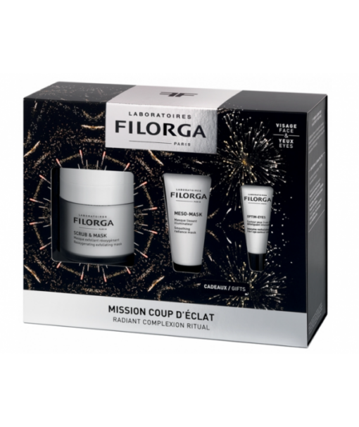 COFFRET FILORGA MISSION COUP D'ECLAT SCRUB & MASK MASQUE EXFOLIANT REOXYGENANT