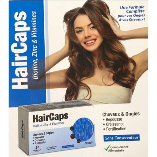 HairCaps 30 capsules : Complément alimentaire pour la croissance des cheveux