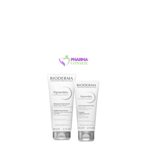 BIODERMA PIGMENTBIO FOAMING CREAM + SENSITIVE AREAS SOIN ECLAIRCISSANT CIBLE