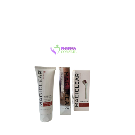 MAGICLEAR Nettoyant double action +CREME DE NUIT REGENERANTE & VIT C + DERMAROLLER