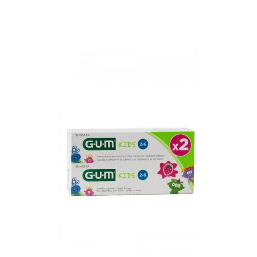 GUM DENTIFRICE KIDS 2 A 6 ANS LOT DE 2 X 50ML