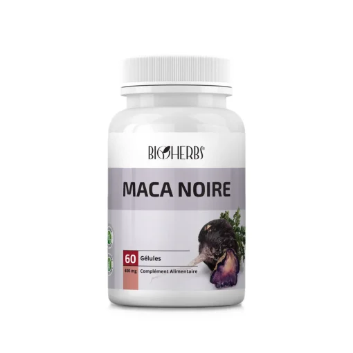 BIOHERBS Maca Noire ,Boite 60 Gélules