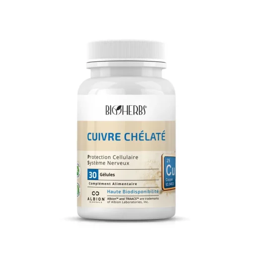 BIOHERBS Cuivre Chélaté,30 Gélules