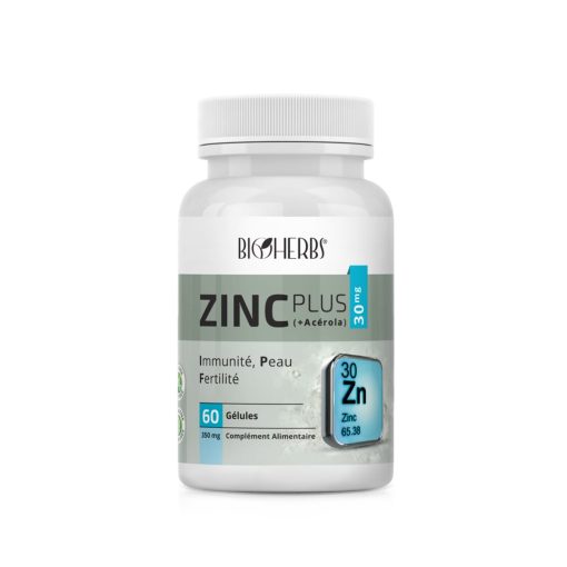 BIOHERBS Zinc plus 30MG ,60 gélules